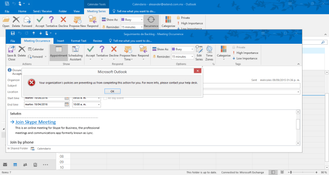 Outlook 2016 windows 10 not responding